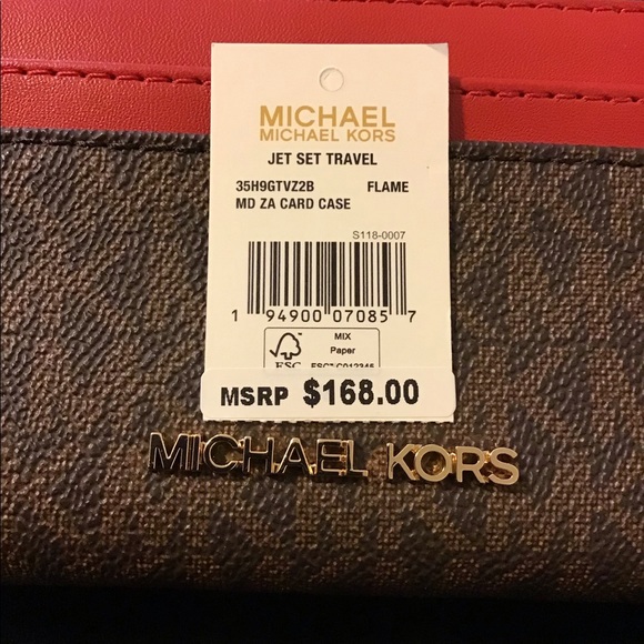 MICHAEL KORS JET SET ZIP AROUND WALLET NWT - Picture 4 of 4